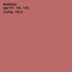 #BB6A69 - Coral Tree Color Image